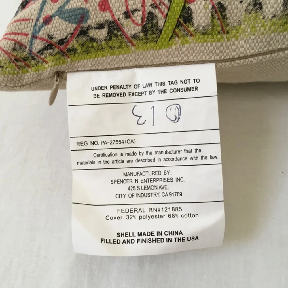 PAIR Colibri Bird Floral Accent Lumbar Throw Pillows (#2)